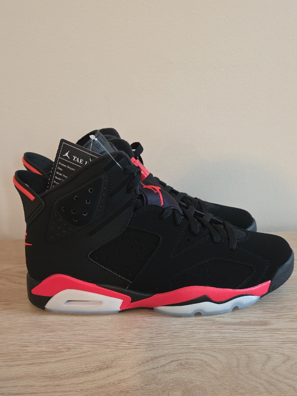 NEW Jordan Retro 6 (2026) Infrared Black and Red Mens Size 11.5
